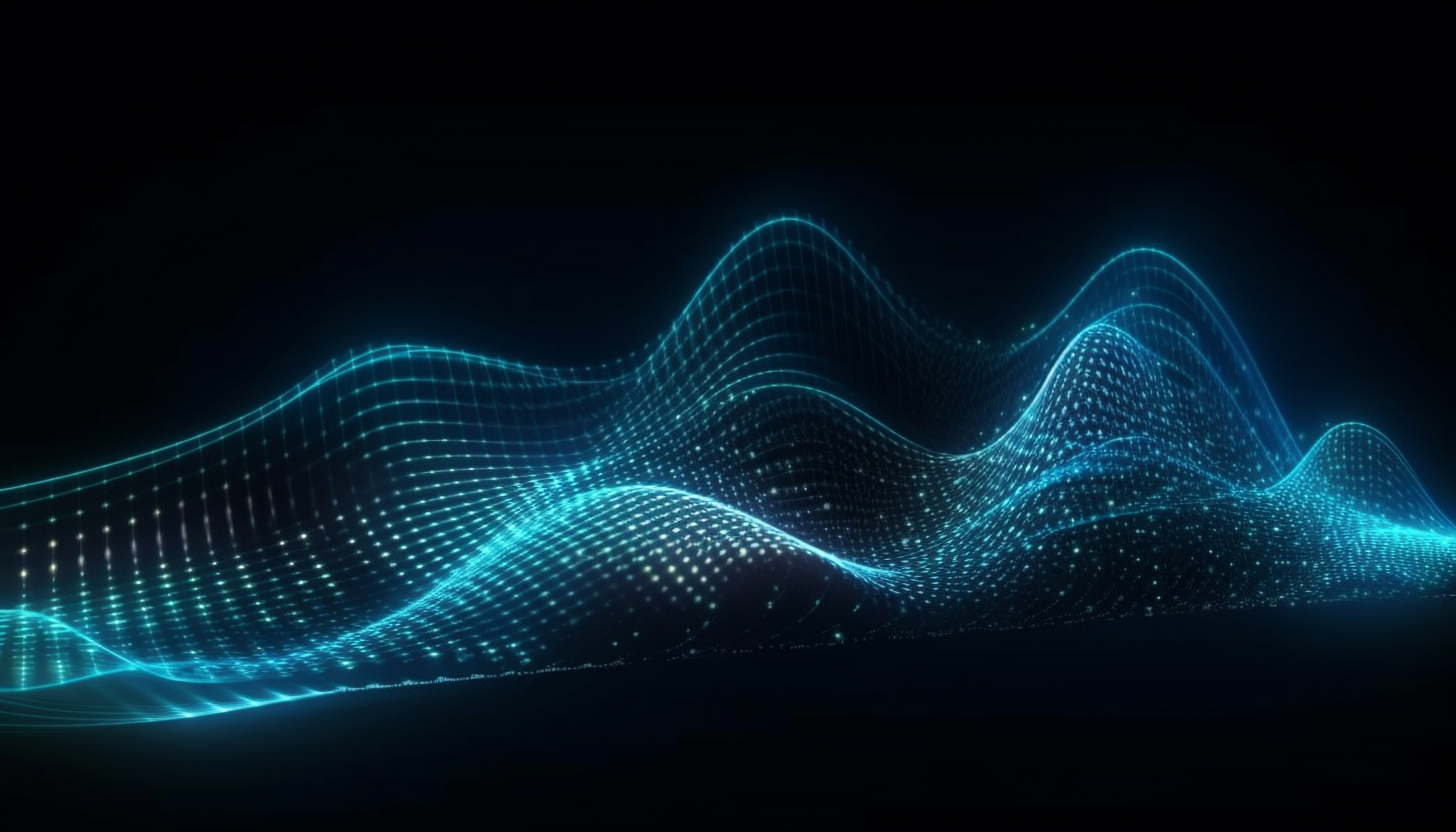 Dynamic visualization of sound waves representing audio mastering technology